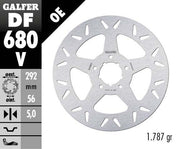 Galfer Brake Rotor Fixed Round for 2000-2023 Harley-Davidson Silver Stainless Steel Solid-Mount Front One Piece (Fixed) Each