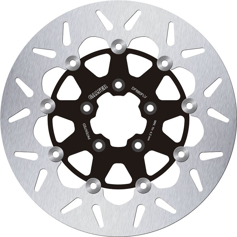 Galfer Brake Rotor Floating Round for 2000-2023 Harley-Davidson Black Silver Full-Floating Front Two Piece (Floating) High-Carbon Stainless Steel
