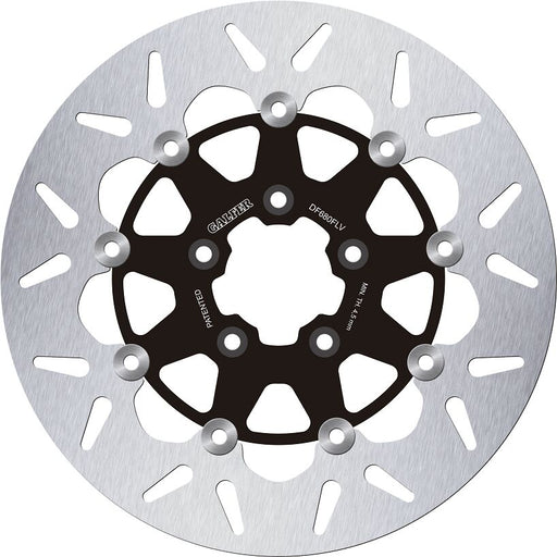 Galfer Brake Rotor Floating Round for 2000-2023 Harley-Davidson Black Silver Full-Floating Front Two Piece (Floating) High-Carbon Stainless Steel