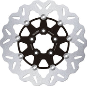Galfer Brake Rotor for 2000-2023 Harley-Davidson Wave® Black Silver Full-Floating Front Two Piece (Floating) Aluminium Alloy Stainless Steel
