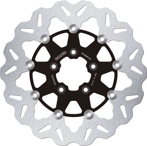 Galfer Brake Rotor for 2000-2023 Harley-Davidson Wave® Black Silver Full-Floating Front Two Piece (Floating) Aluminium Alloy Stainless Steel