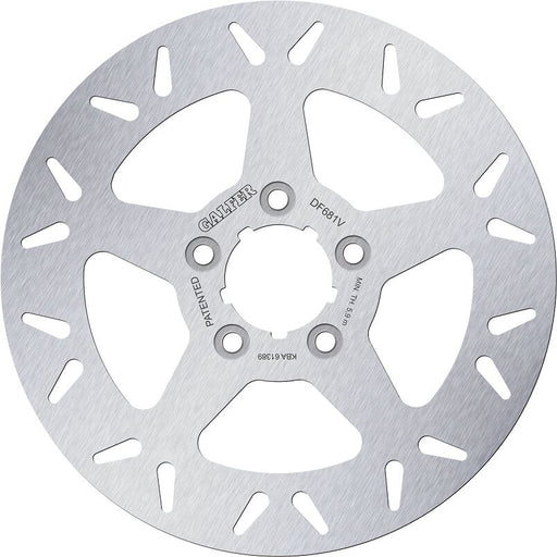 Galfer Brake Rotor Fixed Round for 2000-2017, 2020-2024 Harley-Davidson Silver Solid-Mount Front One Piece (Fixed) Stainless Steel