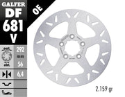 Galfer Brake Rotor Fixed Round for 2000-2017, 2020-2024 Harley-Davidson Silver Solid-Mount Front One Piece (Fixed) Stainless Steel Each