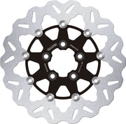 Galfer Brake Rotor for 2000-2009, 2012-2017, 2022-2023 Harley-Davidson Wave® Black Silver Full-Floating Front Two Piece (Floating) Aluminium Alloy...