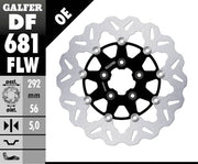 Galfer Brake Rotor for 2000-2009, 2012-2017, 2022-2023 Harley-Davidson Wave® Black Silver Full-Floating Front Two Piece (Floating) Aluminium Alloy...