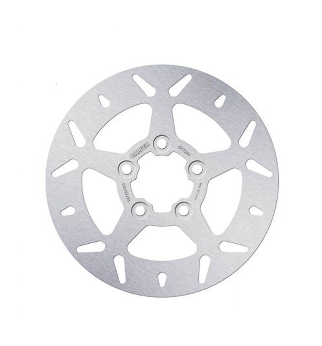 Galfer Brake Rotor Fixed Round for 2005-2021 Harley-Davidson Silver Solid-Mount Front One Piece (Fixed) Stainless Steel