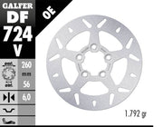Galfer Brake Rotor Fixed Round for 2005-2021 Harley-Davidson Silver Solid-Mount Front One Piece (Fixed) Stainless Steel Each