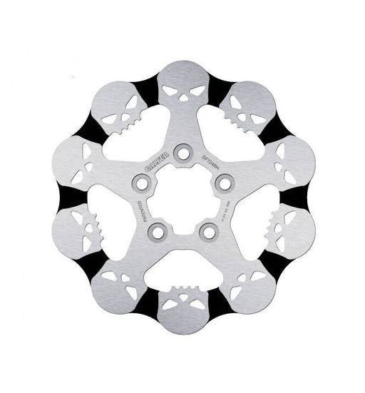 Galfer BRAKE ROTOR FIXED SKULL for 2005-2022 Harley-Davidson Black Stainless Steel Rear One Piece (Fixed)