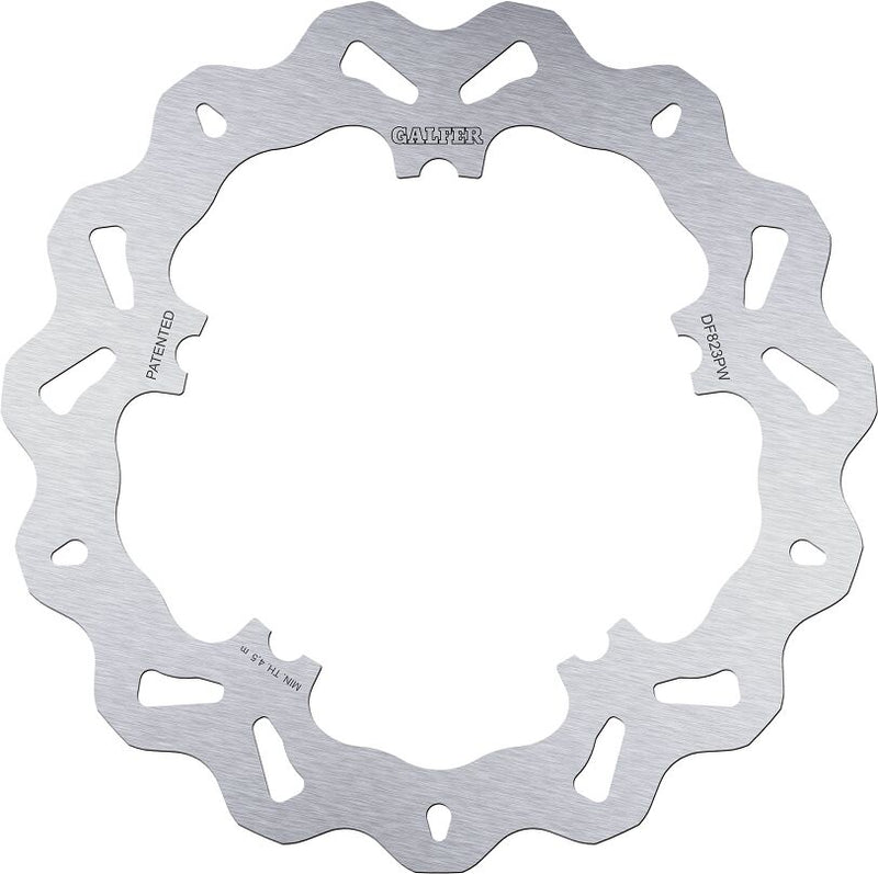 Galfer Wave® Brake Rotor for 2002-2005 Harley-Davidson Silver Stainless Steel Front One Piece (Fixed)