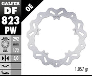Galfer Wave® Brake Rotor for 2002-2005 Harley-Davidson Silver Stainless Steel Front One Piece (Fixed) Each