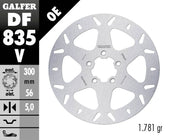 Galfer Brake Rotor Fixed Round for 2004-2024 Harley-Davidson Silver Stainless Steel Solid-Mount Front One Piece (Fixed) Each