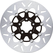 Galfer Brake Rotor Floating Round for 2004-2024 Harley-Davidson Black Silver Full-Floating Front Two Piece (Floating) High-Carbon Stainless Steel