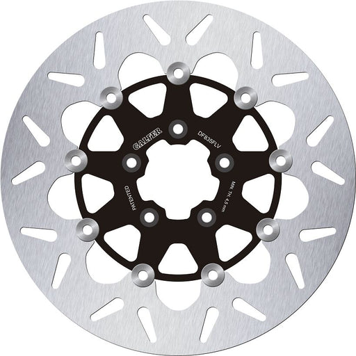 Galfer Brake Rotor Floating Round for 2004-2024 Harley-Davidson Black Silver Full-Floating Front Two Piece (Floating) High-Carbon Stainless Steel
