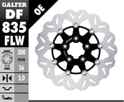 Galfer Brake Rotor for 2004-2024 Harley-Davidson Wave® Black Silver Full-Floating Front Two Piece (Floating) Aluminium Alloy Stainless Steel Each