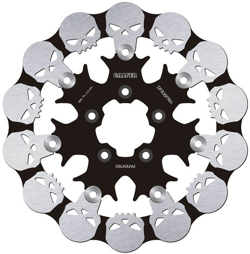 Galfer BRAKE ROTOR FLOATING SKULL for 2004-2024 Harley-Davidson Black Silver Full-Floating Front Two Piece (Floating) Aluminium Alloy Stainless Ste...