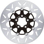 Galfer Brake Rotor Floating Round for 2008-2023 Harley-Davidson Black Silver Full-Floating Front Two Piece (Floating) High-Carbon Stainless Steel