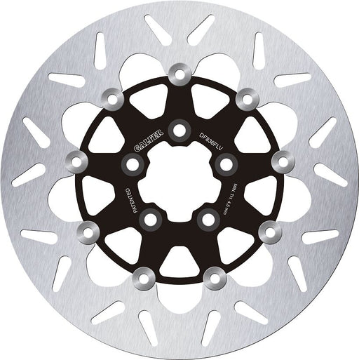 Galfer Brake Rotor Floating Round for 2008-2023 Harley-Davidson Black Silver Full-Floating Front Two Piece (Floating) High-Carbon Stainless Steel