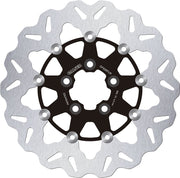 Galfer Brake Rotor for 2008-2024 Harley-Davidson Wave® Black Silver Full-Floating Front Two Piece (Floating) Stainless Steel