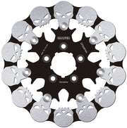 Galfer BRAKE ROTOR FLOATING SKULL for 2008-2019 Harley-Davidson Black Silver Full-Floating Front Two Piece (Floating) Aluminium Alloy Stainless Ste...