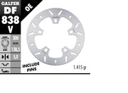 Galfer Brake Rotor Fixed Round for 2014-2023 Harley-Davidson Silver Stainless Steel Solid-Mount Front One Piece (Fixed) Each