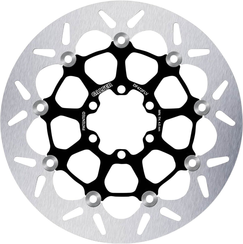 Galfer Brake Rotor Floating Round Black Silver Full-Floating Front Two Piece (Floating) High-Carbon Stainless Steel