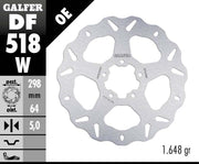 Galfer Wave® Brake Rotor for 2015-2024 INDIAN SCOUT Silver Stainless Steel Solid Front One Piece (Fixed) Each