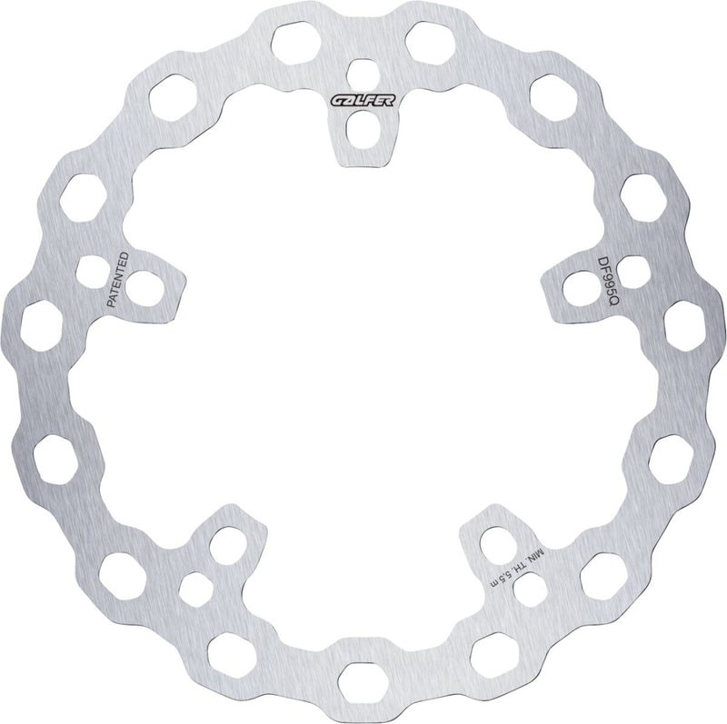 Galfer Cubiq™ Brake Rotor for 2021-2024 Harley-Davidson RH 1250 S ABS Silver Front Stainless Steel