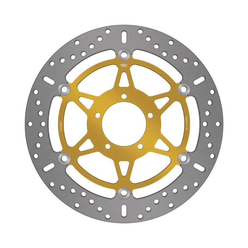 EBC X-Series Brake Rotor for 2018-2024 ROYAL ENFIELD X Series Black Silver Full-Floating Two Piece (Floating) High-Carbon Stainless Steel