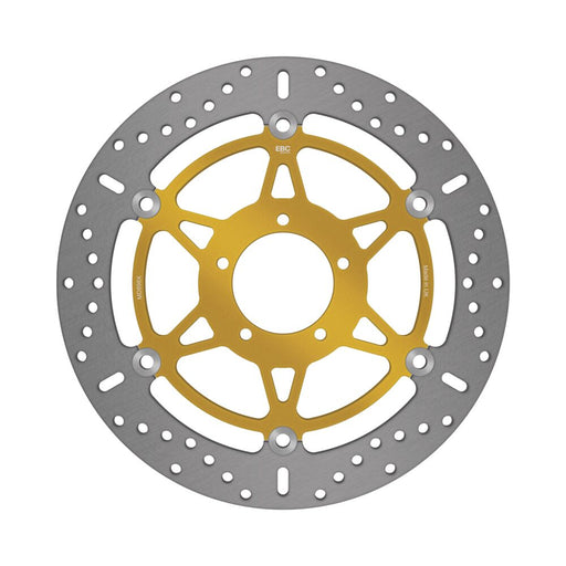 EBC X-Series Brake Rotor for 2018-2024 ROYAL ENFIELD X Series Black Silver Full-Floating Two Piece (Floating) High-Carbon Stainless Steel