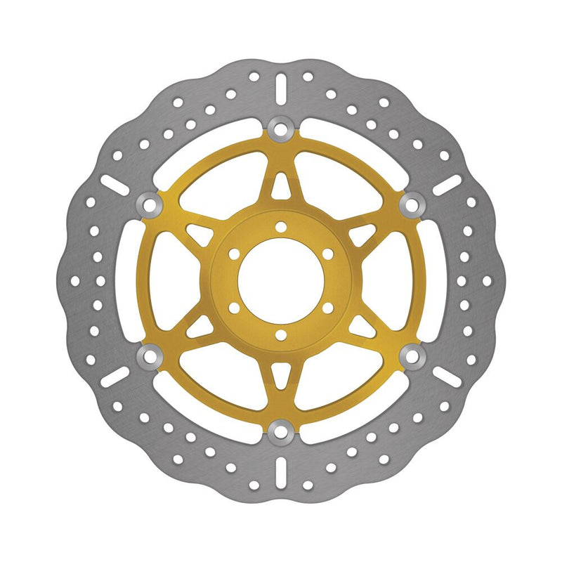 EBC X-Series Brake Rotor for 2017-2021 APRILIA X Series Silver Full-Floating Two Piece (Floating) High-Carbon Stainless Steel