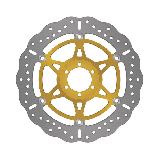EBC X-Series Brake Rotor for 2017-2021 APRILIA X Series Silver Full-Floating Two Piece (Floating) High-Carbon Stainless Steel