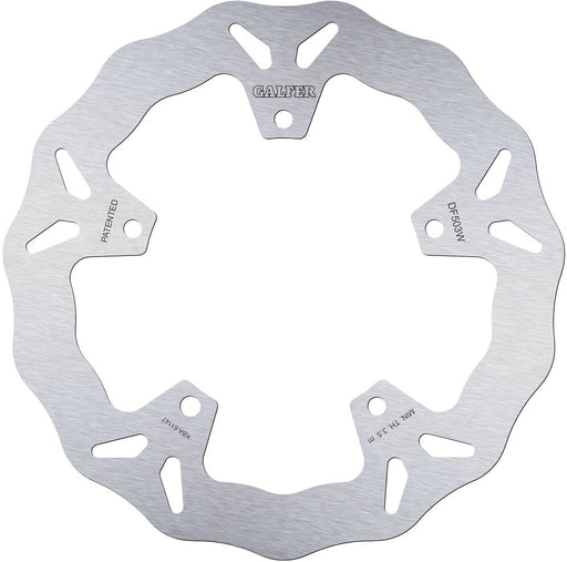 Galfer Wave® Brake Rotor for 2004-2007, 2012-2024 YAMAHA Silver Solid-Mount One Piece (Fixed) High-Carbon Stainless Steel