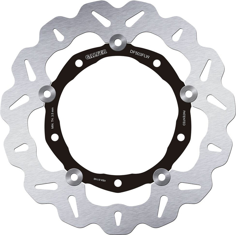 Galfer Brake Rotor for 2004-2007, 2012-2024 YAMAHA Wave® Silver Full-Floating Two Piece (Floating) High-Carbon Stainless Steel