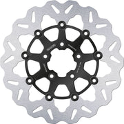 Galfer Cubiq Brake Rotor for 2000-2020, 2022-2023 Harley-Davidson Black Silver Full-Floating Front Two Piece (Floating) Aluminium Stainless Steel