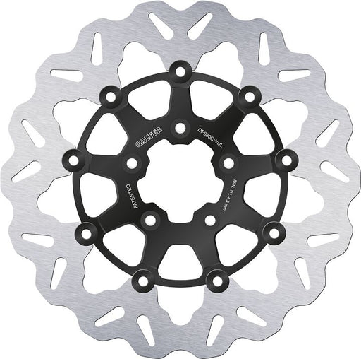 Galfer Cubiq Brake Rotor for 2000-2020, 2022-2023 Harley-Davidson Black Silver Full-Floating Front Two Piece (Floating) Aluminium Stainless Steel