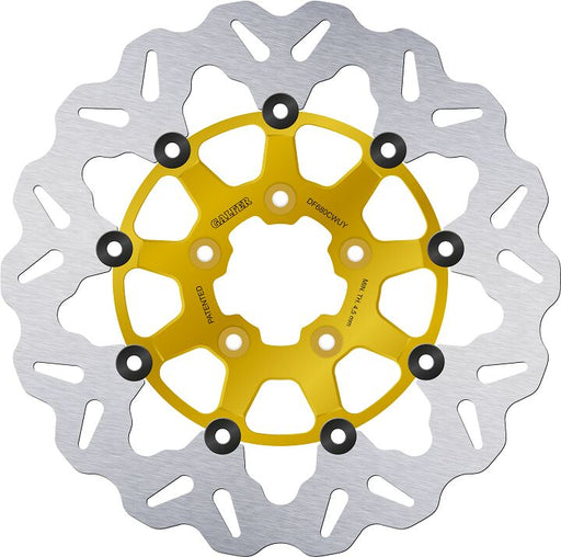 Galfer Brake Rotors for 2000-2023 Harley-Davidson Wave® Gold Silver Full-Floating Front Two Piece (Floating) Aluminium Stainless Steel