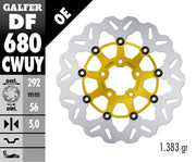 Galfer Brake Rotors for 2000-2023 Harley-Davidson Wave® Gold Silver Full-Floating Front Two Piece (Floating) Aluminium Stainless Steel Each