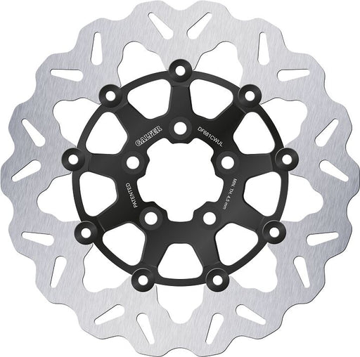 Galfer Brake Rotors for 2000-2017, 2022-2023 Harley-Davidson Wave® Black Silver Full-Floating Front Two Piece (Floating) Aluminium Stainless Steel...