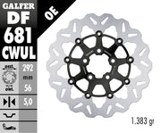 Galfer Brake Rotors for 2000-2017, 2022-2023 Harley-Davidson Wave® Black Silver Full-Floating Front Two Piece (Floating) Aluminium Stainless Steel...