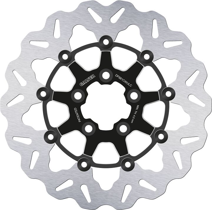 Galfer Brake Rotors for 2000-2017, 2022-2023 Harley-Davidson Wave® Black Silver Full-Floating Front Two Piece (Floating) Aluminium Stainless Steel...