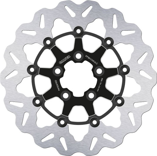 Galfer Brake Rotors for 2000-2017, 2022-2023 Harley-Davidson Wave® Black Silver Full-Floating Front Two Piece (Floating) Aluminium Stainless Steel...