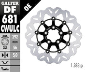 Galfer Brake Rotors for 2000-2017, 2022-2023 Harley-Davidson Wave® Black Silver Full-Floating Front Two Piece (Floating) Aluminium Stainless Steel...