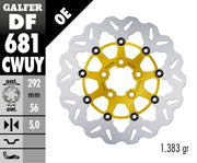 Galfer Brake Rotors for 2000-2017, 2022-2023 Harley-Davidson Wave® Gold Silver Full-Floating Front Two Piece (Floating) Aluminium Stainless Steel Each
