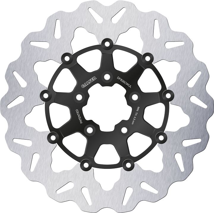 Galfer Brake Rotors for 2000, 2006, 2008-2024 Harley-Davidson Wave® Black Silver Full-Floating Front Two Piece (Floating) Aluminium Stainless Steel...