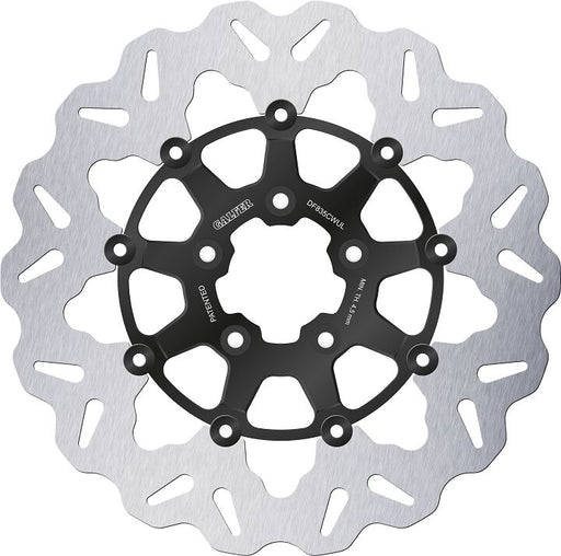 Galfer Brake Rotors for 2000, 2006, 2008-2024 Harley-Davidson Wave® Black Silver Full-Floating Front Two Piece (Floating) Aluminium Stainless Steel...