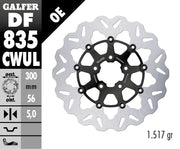 Galfer Brake Rotors for 2000, 2006, 2008-2024 Harley-Davidson Wave® Black Silver Full-Floating Front Two Piece (Floating) Aluminium Stainless Steel...