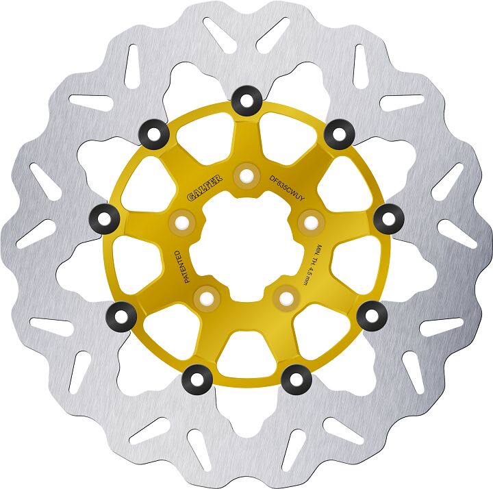 Galfer Brake Rotors for 2004-2024 Harley-Davidson Wave® Gold Silver Full-Floating Front Two Piece (Floating) Aluminium Stainless Steel
