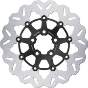 Galfer Brake Rotors for 2008-2024 Harley-Davidson Wave® Black Silver Full-Floating Front Two Piece (Floating) Aluminium Stainless Steel