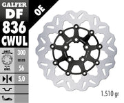 Galfer Brake Rotors for 2008-2024 Harley-Davidson Wave® Black Silver Full-Floating Front Two Piece (Floating) Aluminium Stainless Steel Each