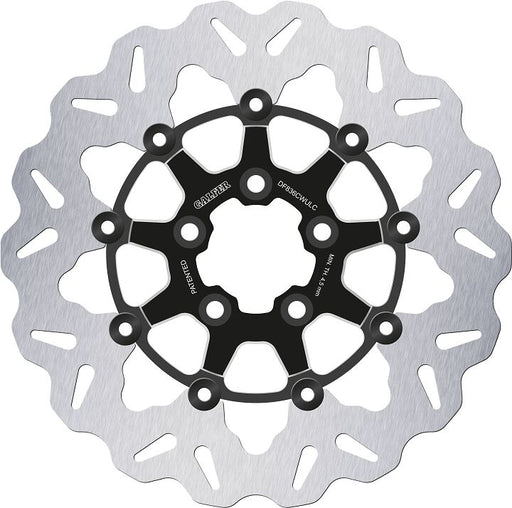 Galfer Brake Rotors for 2008-2024 Harley-Davidson Wave® Black Silver Full-Floating Front Two Piece (Floating) Aluminium Stainless Steel
